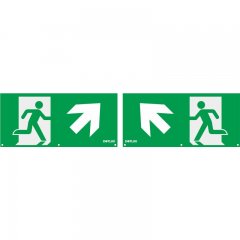 Pfeil diagonal links/rechts oben f�r DOTLUX Notleuchte EXITmulti \(DT3177\) 2er Set