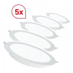 Downlight-Set 5 Stk, CIRCLEflat 6W 4000K inkl. Treiber
