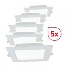 LED Panel-Set 5x SQUAREeco 16W, 175x175mm
