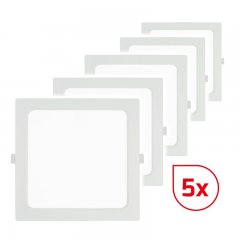 LED Panel-Set 5x SQUAREeco 16W/4000K, 175x175mm