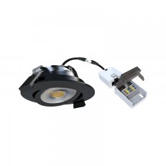Flaches Downlight CIRCLEmini-flat 6W, 2700K/3000/4000K COLORselect, Schwarz