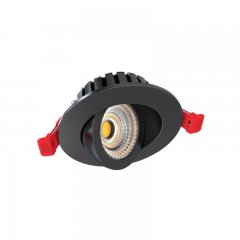 DOTLUX LED-Downlight HEATspin schwarz, 2700/3000/4000K COLORselect, 68mm, schwenkbar