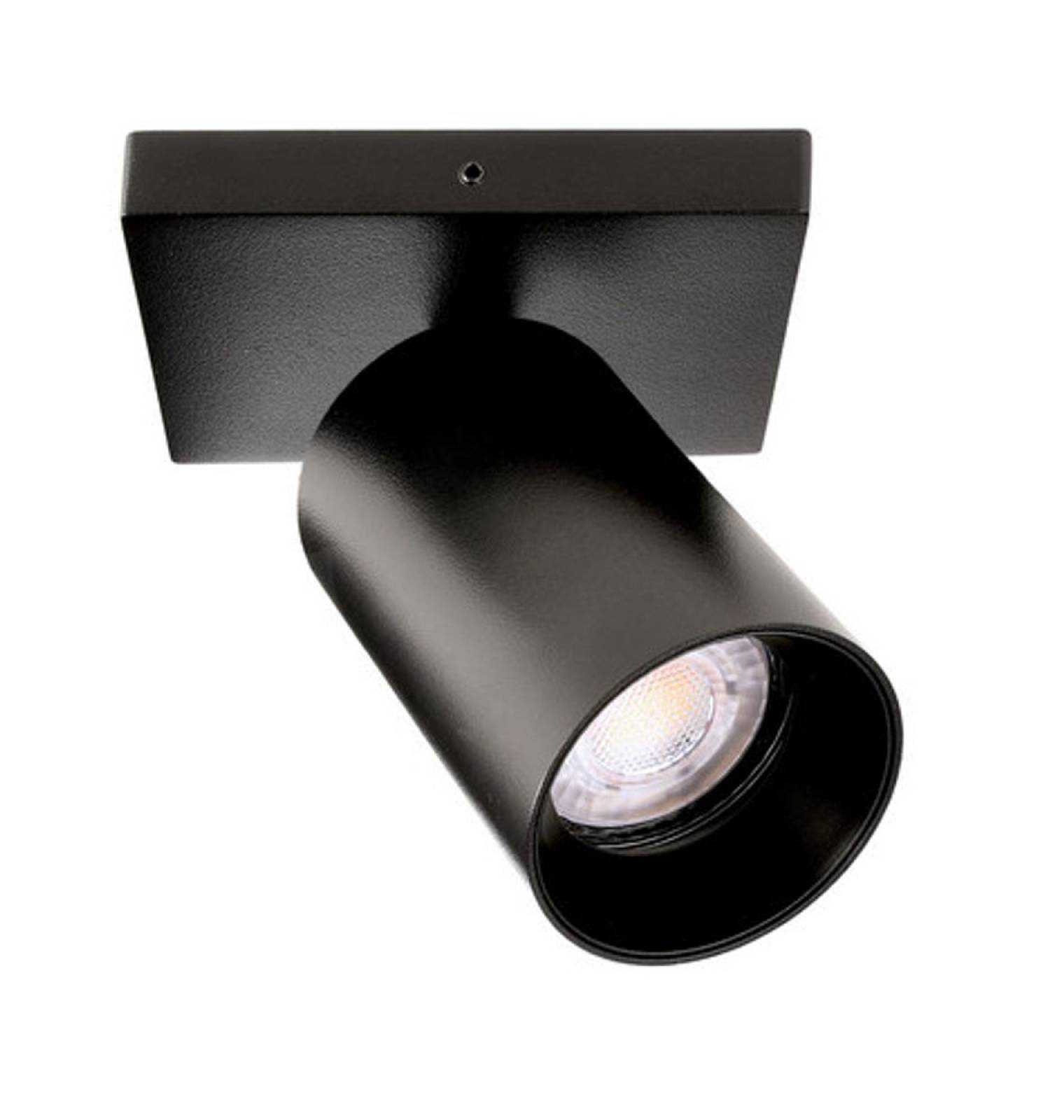Deckenaufbauleuchte 1-flammig Can Tilt eckig schwarz, drehbar, max. 7,5W GU10