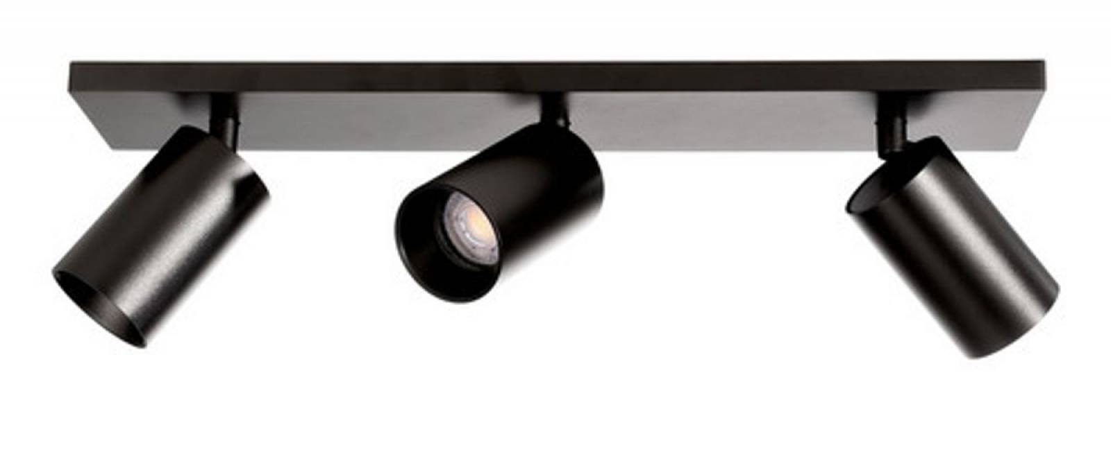 Deckenaufbauleuchte 3-flammig Can Tilt eckig schwarz, drehbar, 3x max. 7,5W GU10