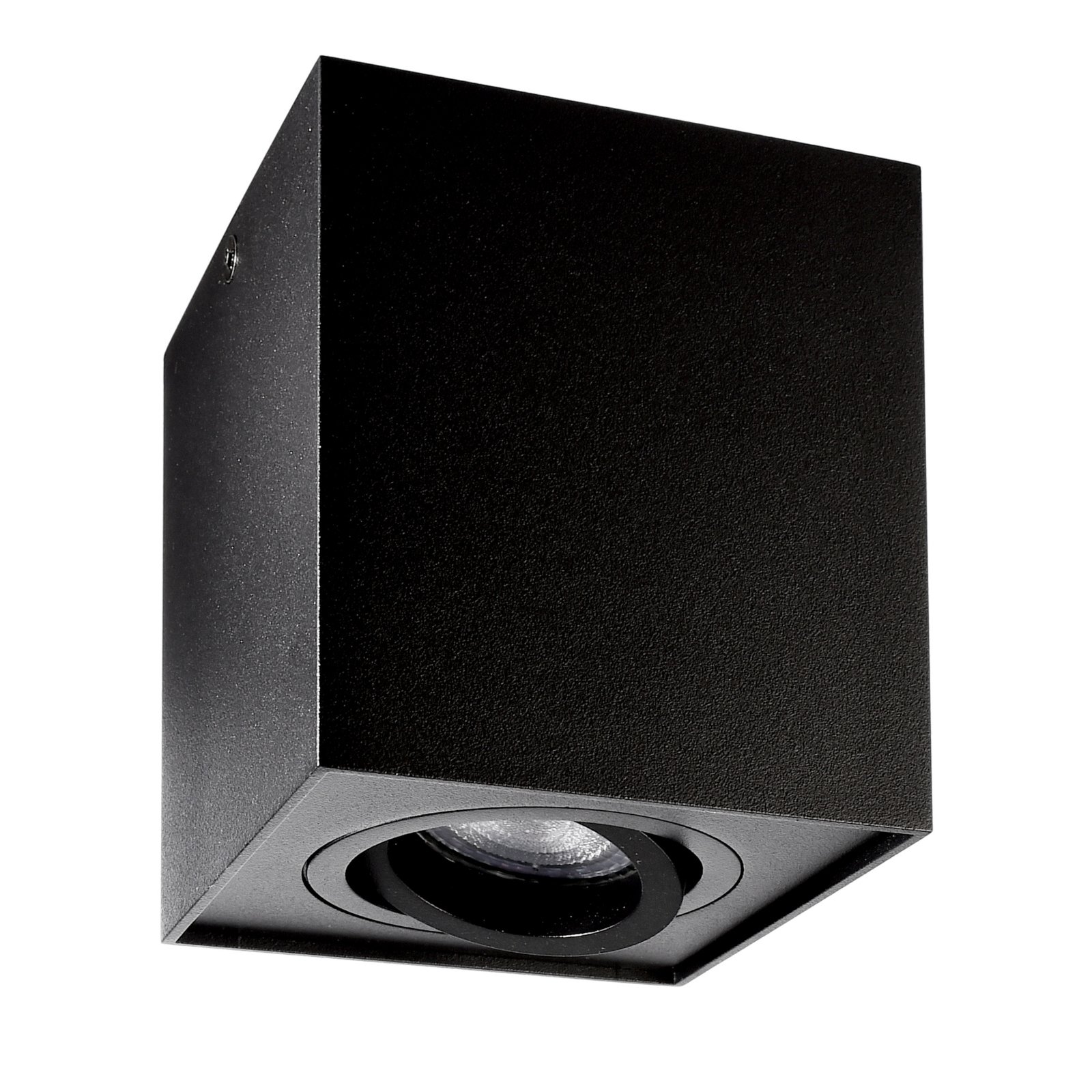 Deckenaufbauleuchte Bengala eckig, 1x max. 50W, mit GU10 Fassung, schwarz