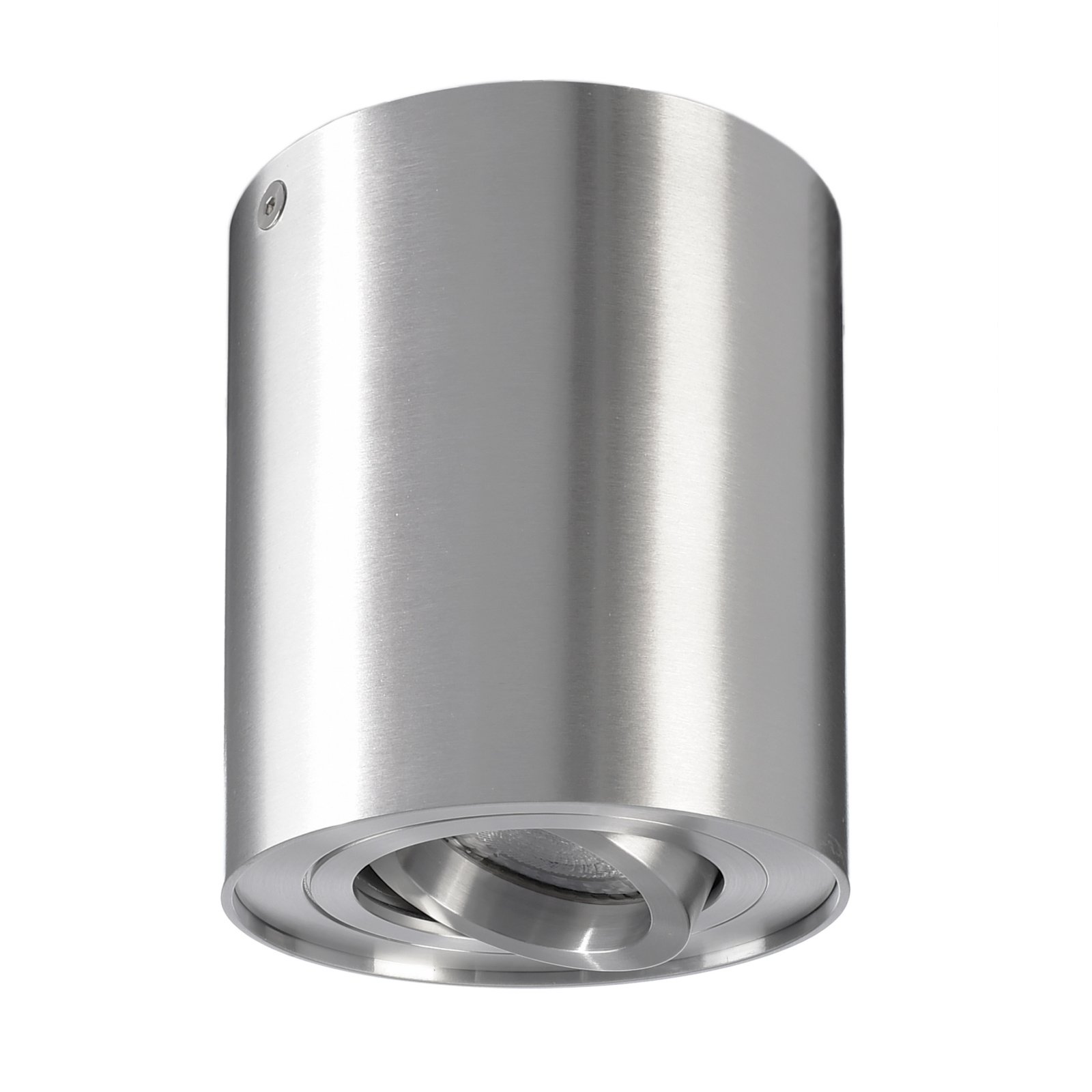 Deckenaufbauleuchte Bengala rund, 1x max. 50W, mit GU10 Fassung, silber