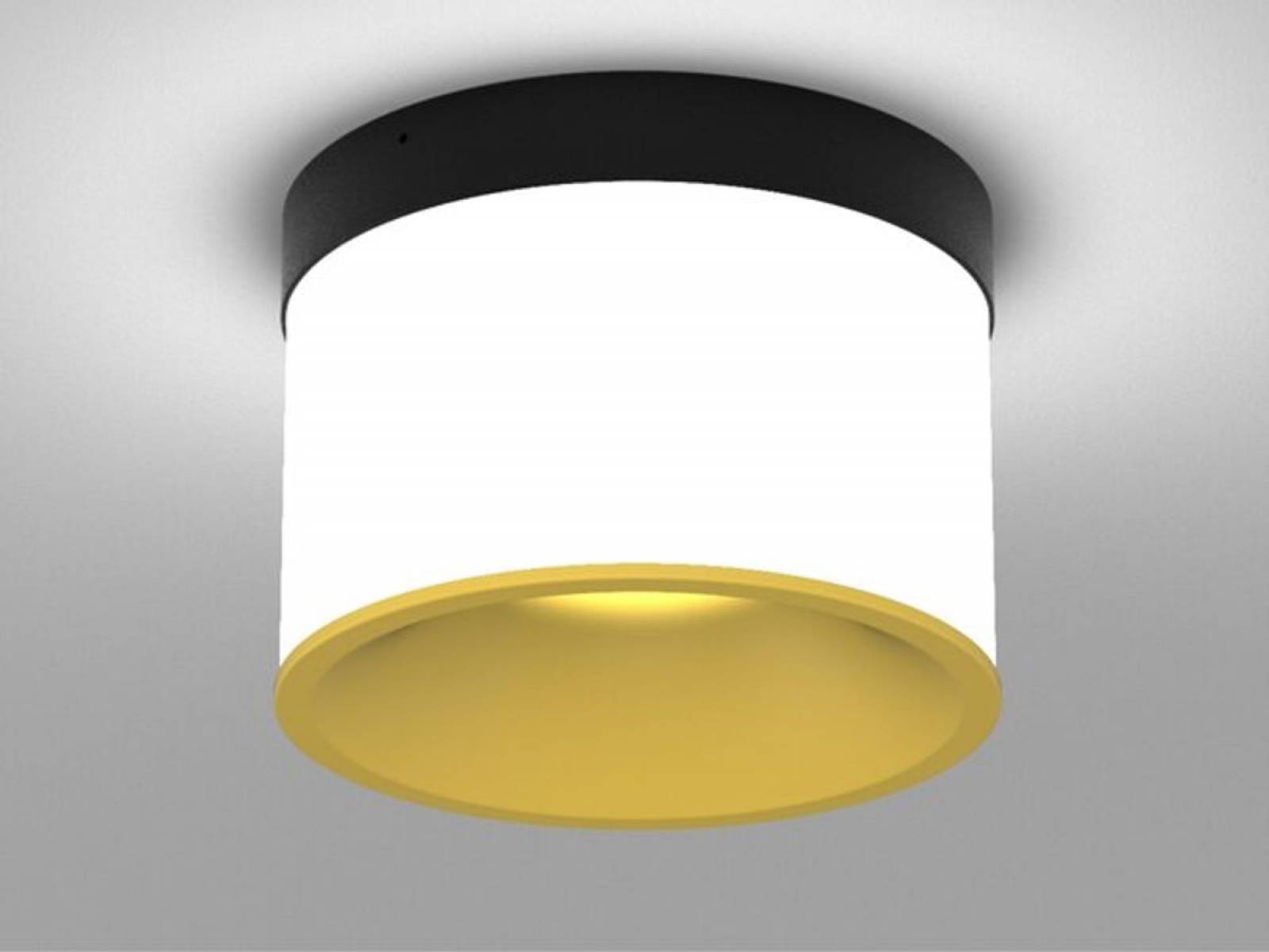 Deckenaufbauleuchte DARK NIGHT LGP SDI 40W, Schwarz, Gold, CASAMBI, 3000K