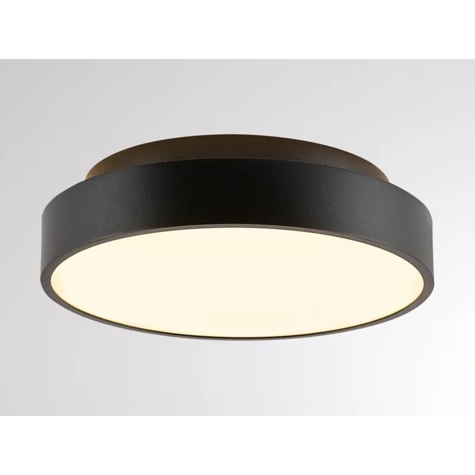 Deckenaufbauleuchte DESCO PRO S �26cm schwarz IP54, direkt-indirekt