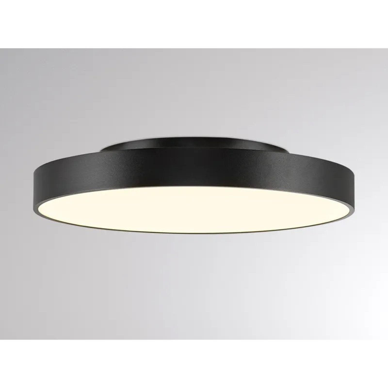 Deckenaufbauleuchte IP54 DESCO PRO L �45cm schwarz, direkt-indirekt, dimmbar
