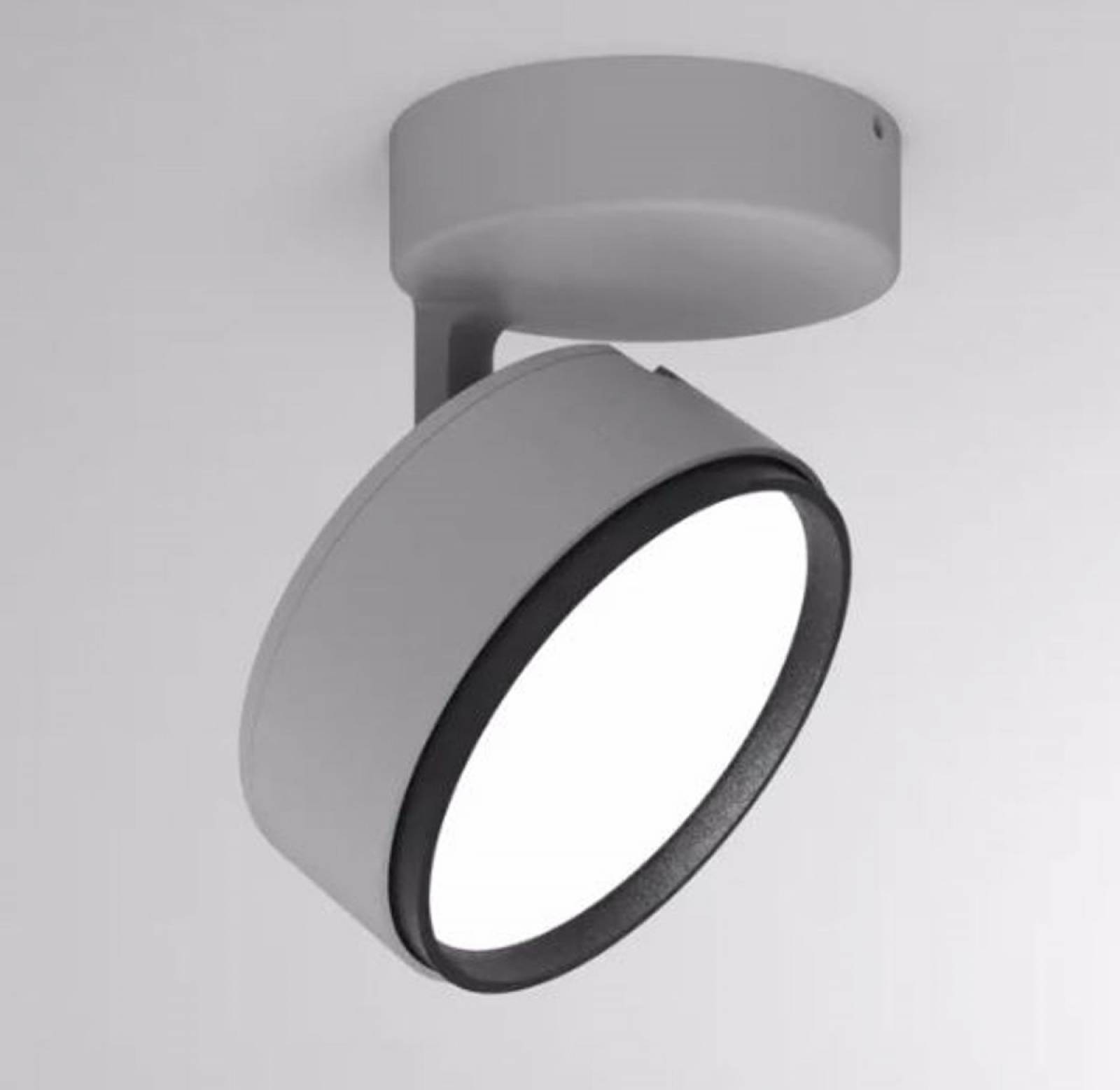 Deckenaufbaustrahler Molto Luce 10W, LITIN 2 SD, Grau, Diffusor opal, Schwarz, 4000K