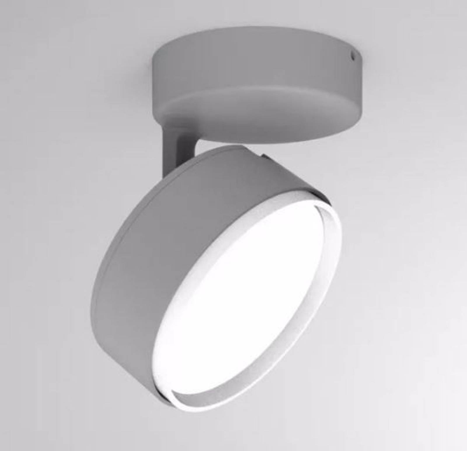Deckenaufbaustrahler Molto Luce 10W, LITIN 2 SD, Grau, Diffusor opal, Wei�, 4000K