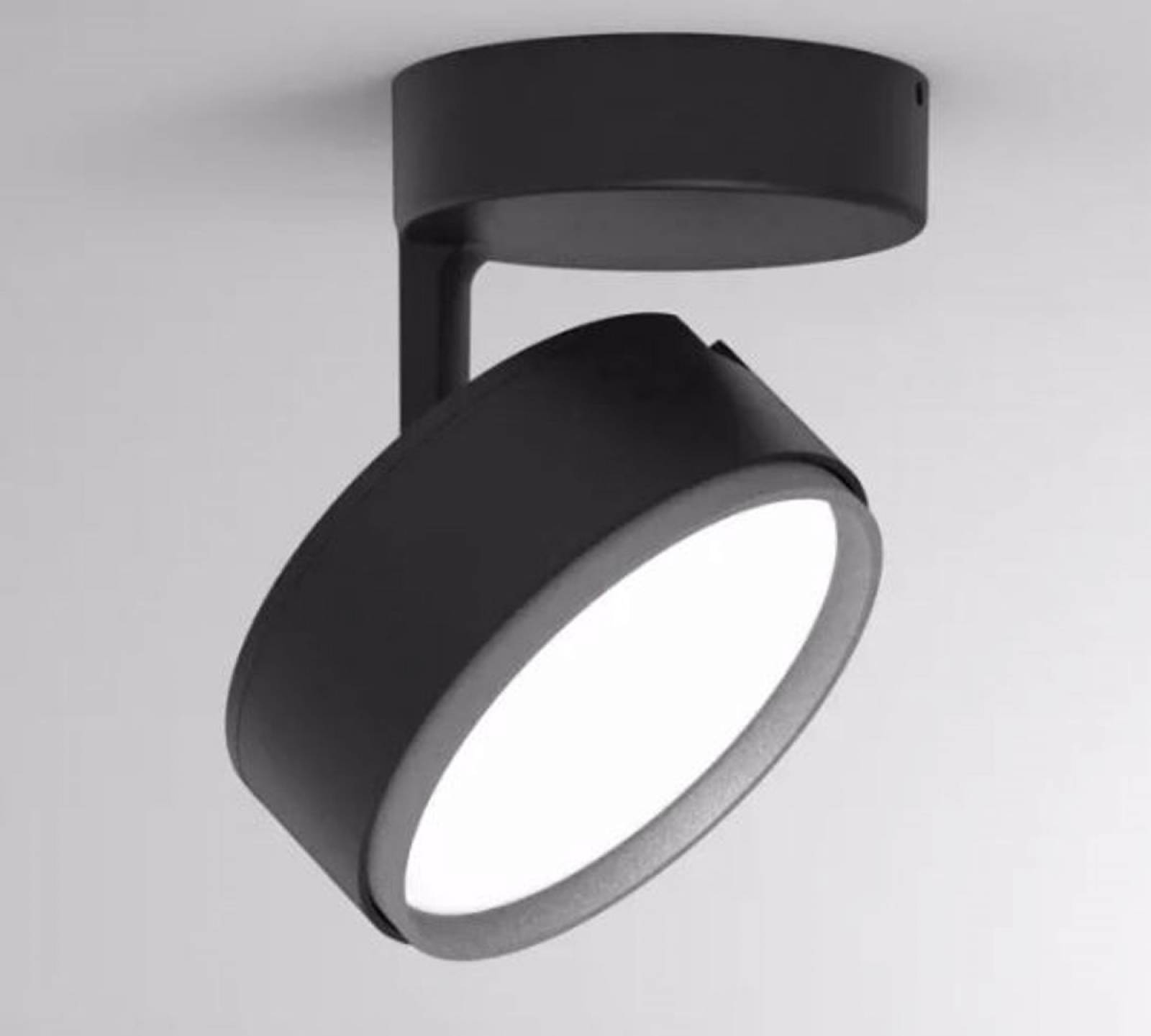 Deckenaufbaustrahler Molto Luce 10W, LITIN 2 SD, Schwarz, Diffusor opal, Grau, 4000K