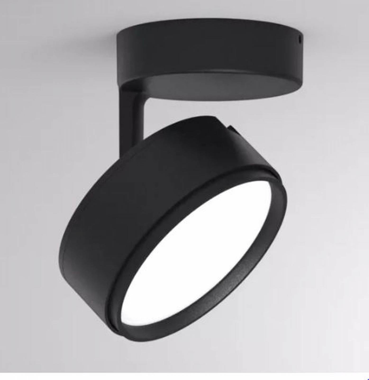 Deckenaufbaustrahler Molto Luce 10W, LITIN 2 SD, Schwarz, Diffusor opal, Schwarz, 3000K