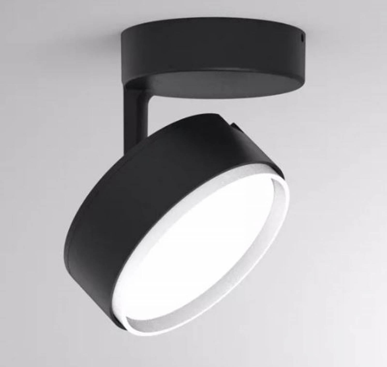 Deckenaufbaustrahler Molto Luce 10W, LITIN 2 SD, Schwarz, Diffusor opal, Wei�, 3000K