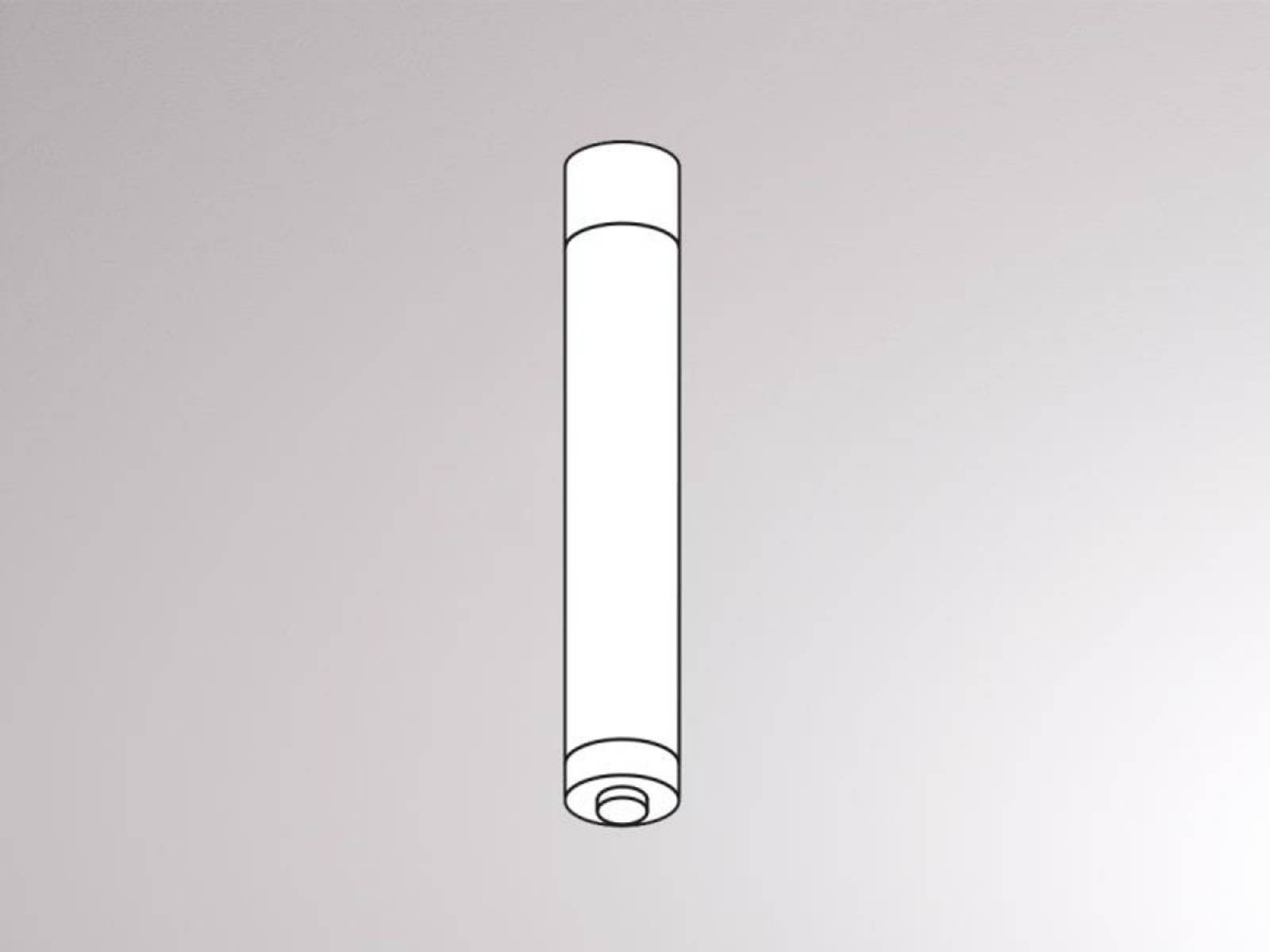 Deckenbefestigung f�r VOLARE TRACK 2-Phasen-Stromschiene, Schwarz, 71mm