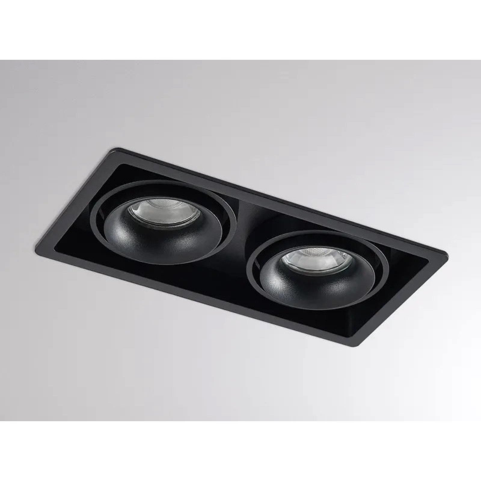 Deckeneinbauleuchte 2-fach QANA DOUBLE SQUARE flexibel, 2x 8W GU10