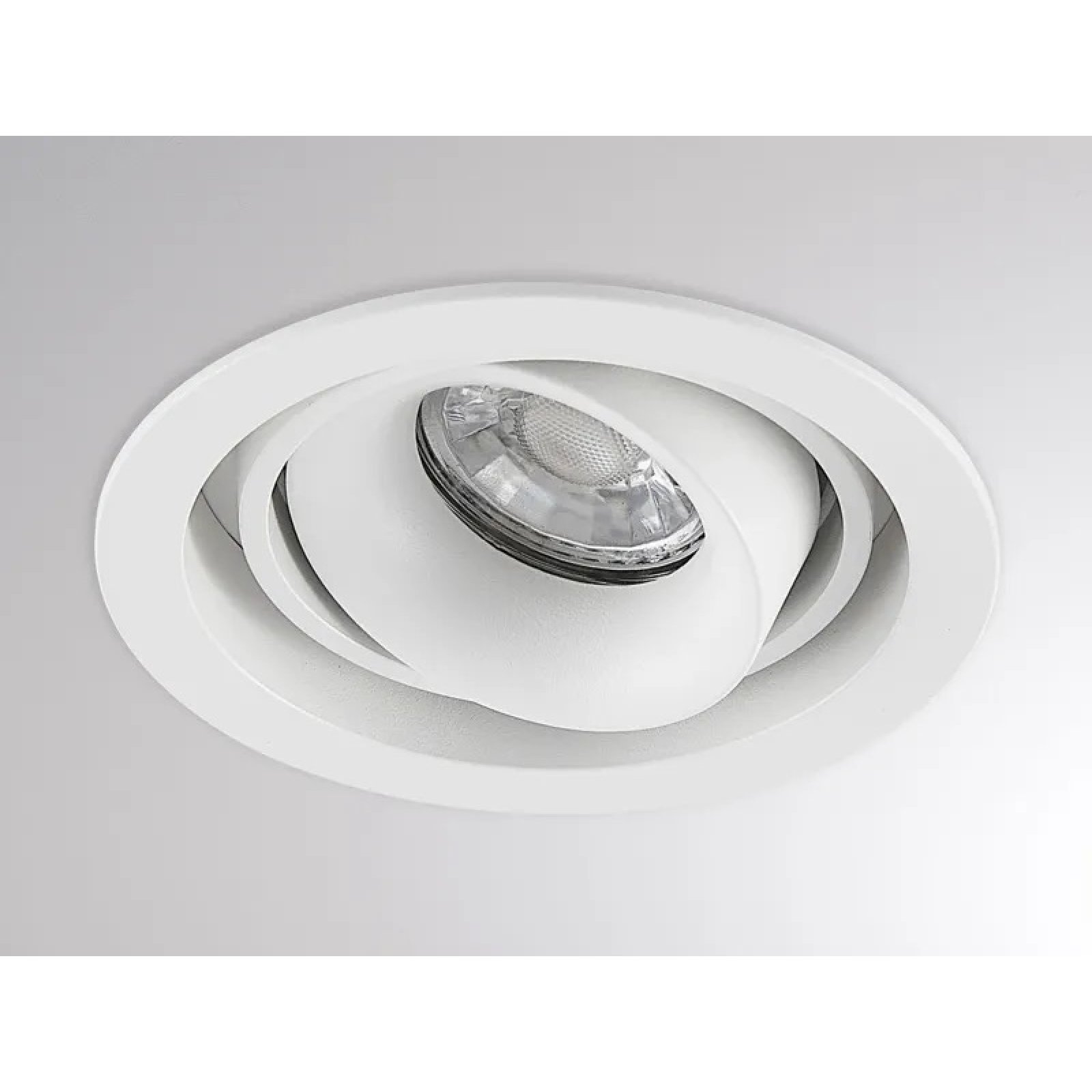 Deckeneinbauleuchte wei� QANA ROUND R schwenk-drehbar, GU10 8W