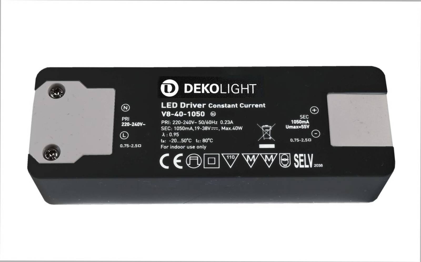 Deko-Light LED-Netzger�t BASIC CC V8-40-1050mA/40V 19-38V DC