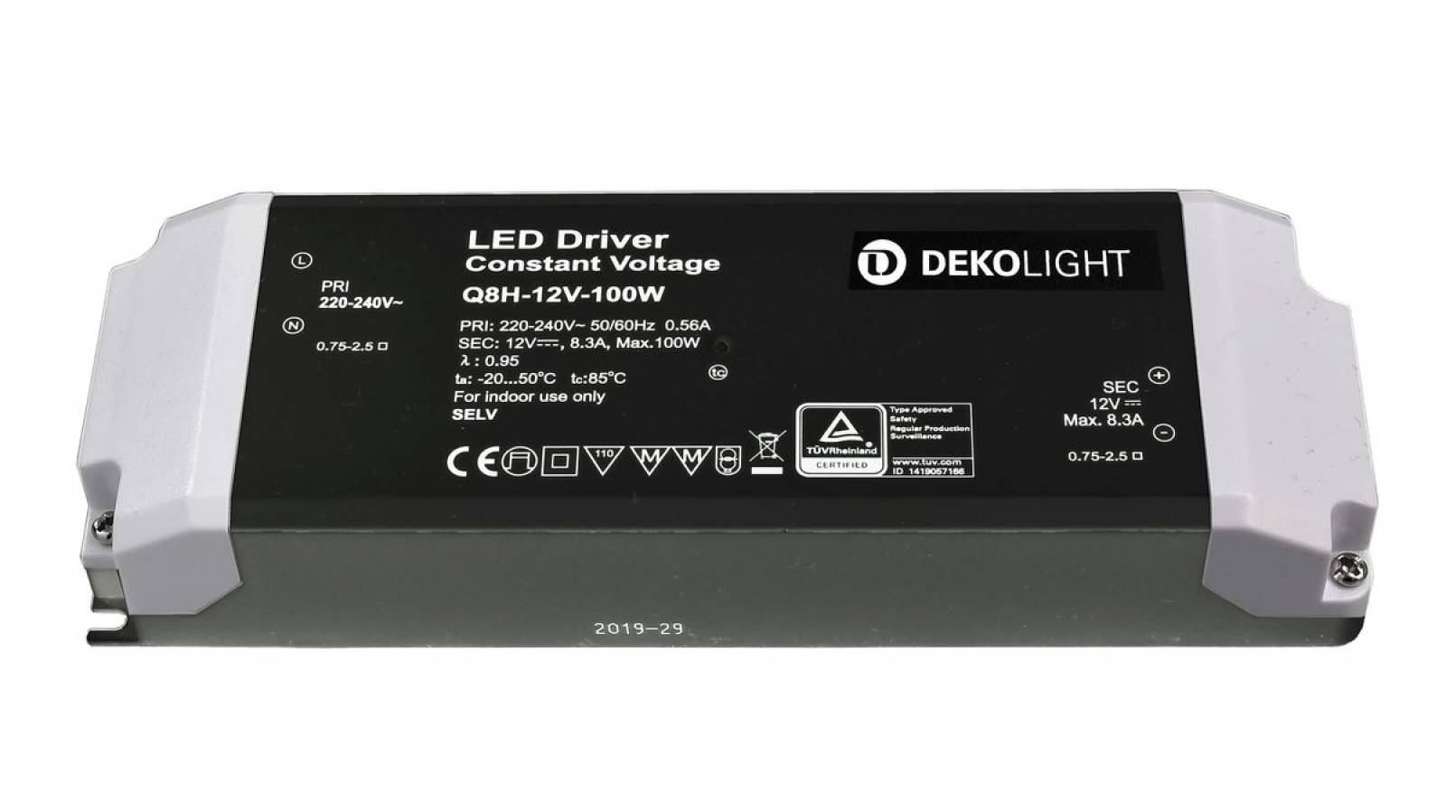 Deko-Light LED-Netzger�t BASIC CV, Q8H 12V-DC 100W, IP20