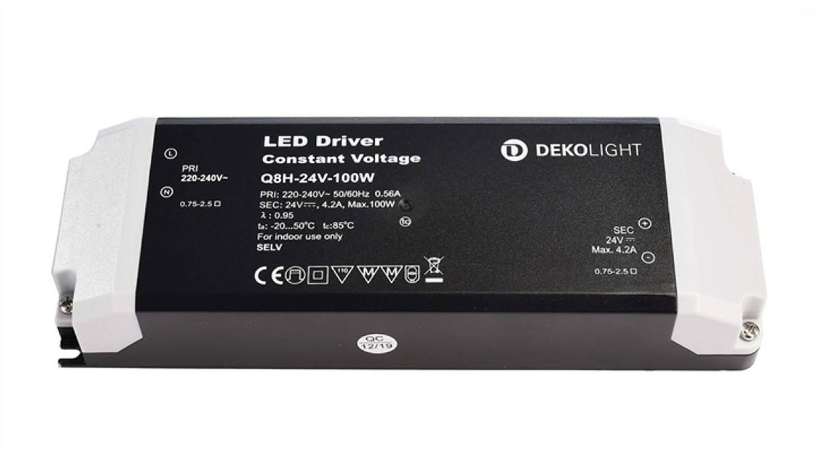 Deko-Light LED-Netzger�t, BASIC, CV, Q8H-24-100W,, 24V DC, 100W, 0-4200mA, 220-240V 