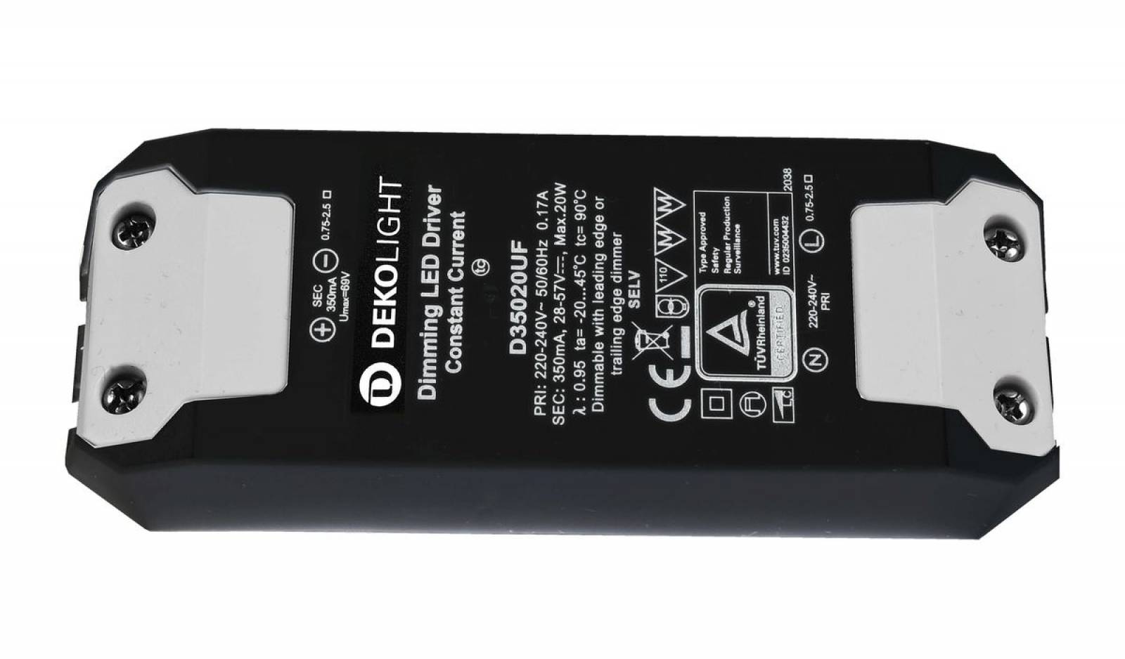 Deko-Light LED-Netzger�t BASIC, DIM, CC, D35020UF/20W dimmbar: Phasenan-/abschnitt,