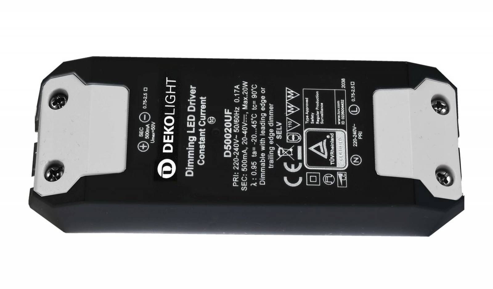 Deko-Light LED-Netzger�t BASIC, DIM, CC, D50020UF 500mA 10-20W dimmbar