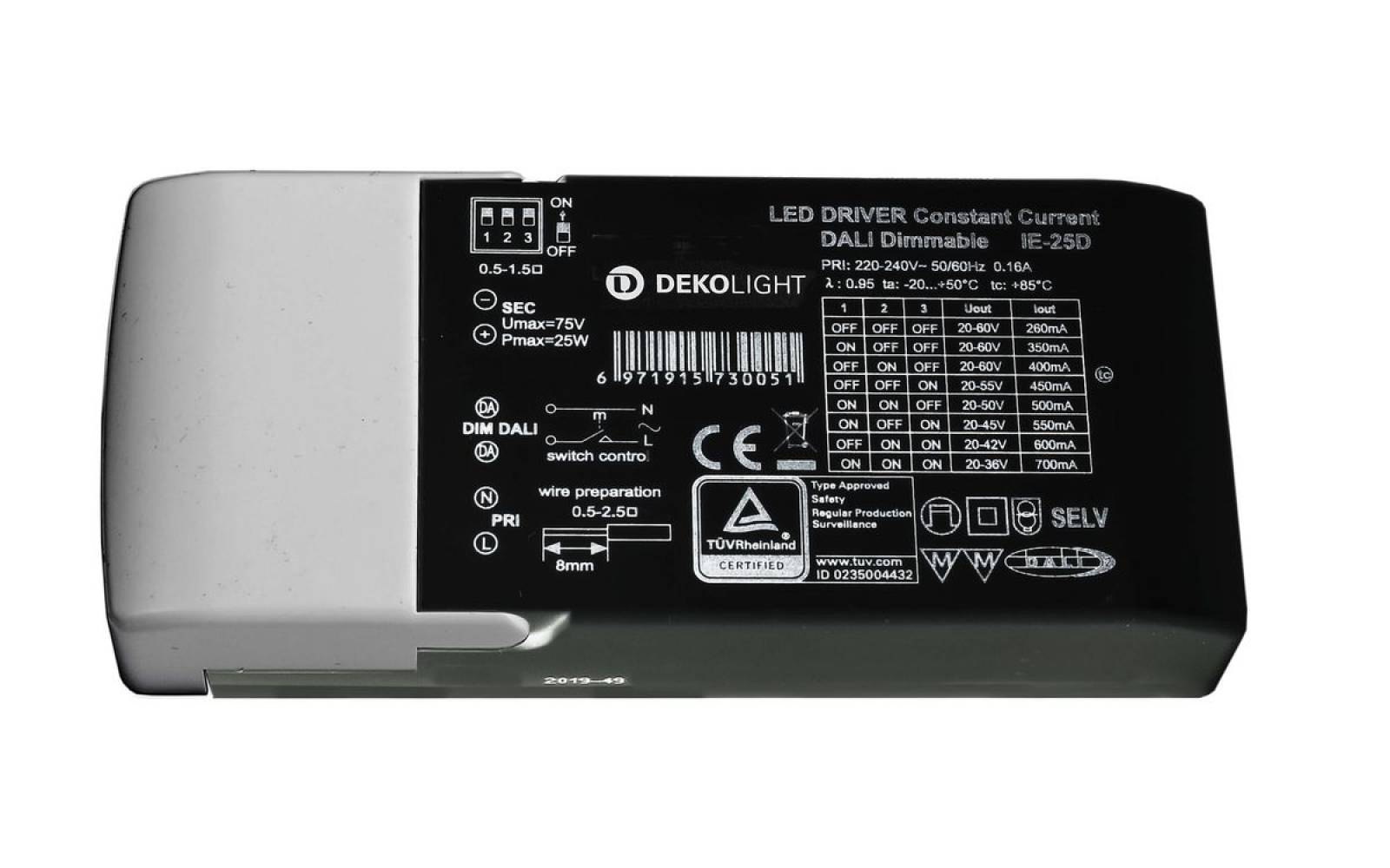 Deko-Light LED-Netzger�t BASIC DIM Multi CC IE-25D dimmbar: DALI-Bus nach IEC 62