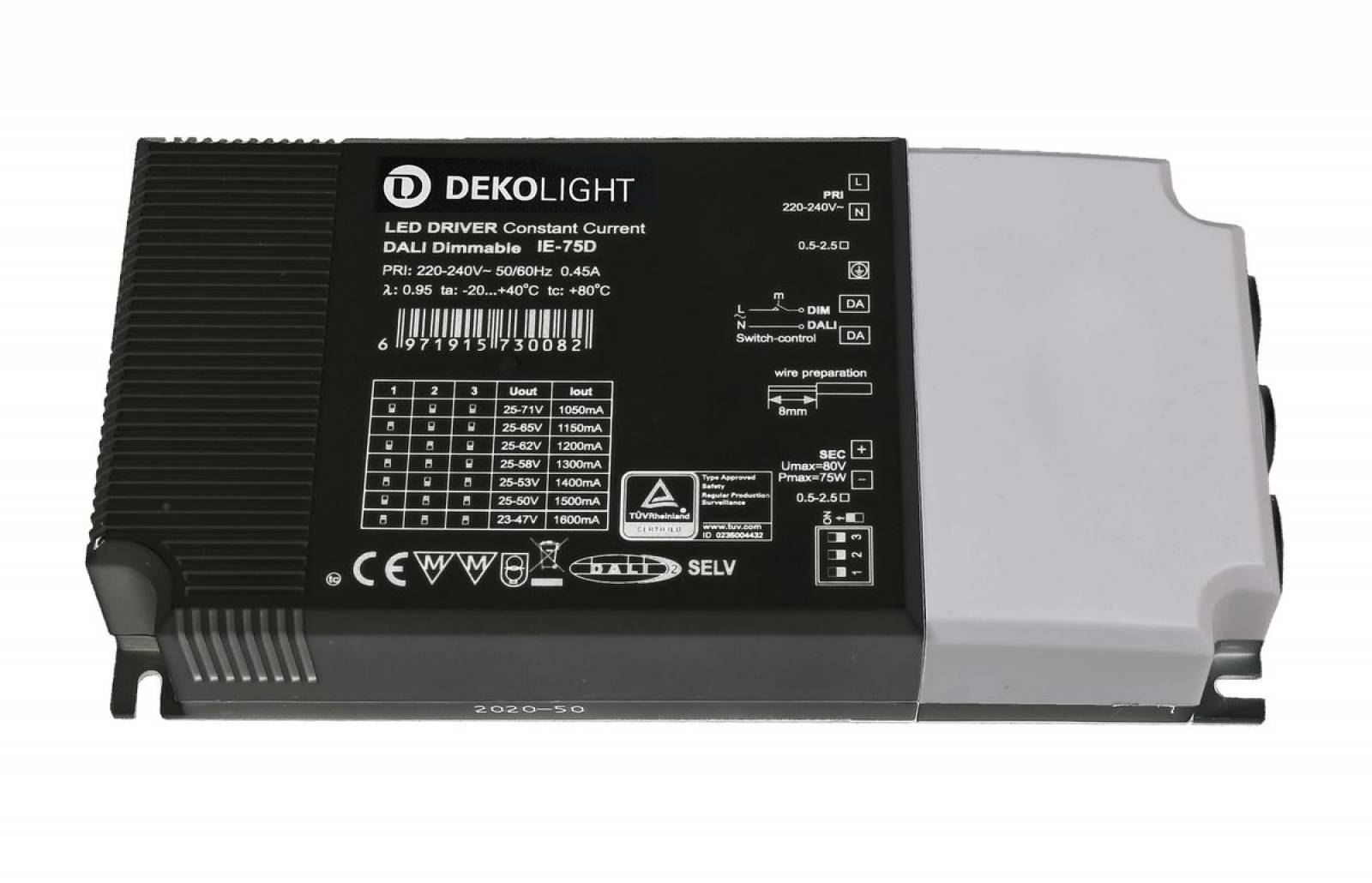 Deko-Light LED-Netzger�t BASIC, DIM, Multi CC, IE-75D dimmbar: DALI-Bus