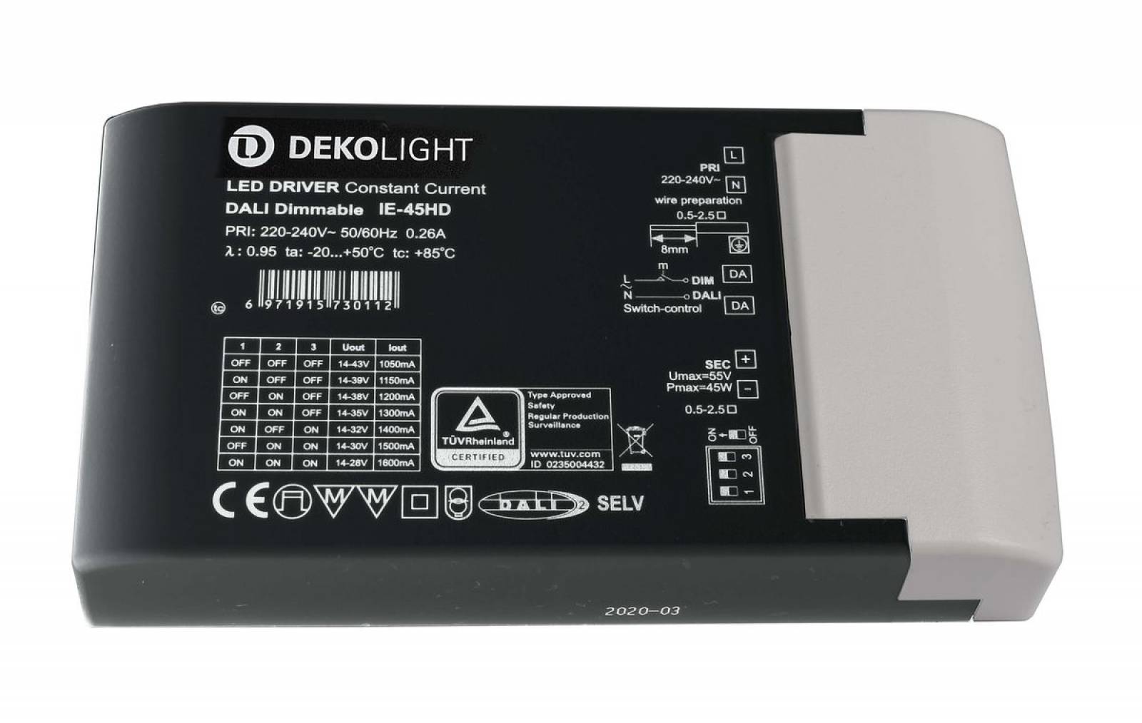 Deko-LightLED-Netzger�t BASIC, DIM, Multi CC, IE-45HD dimmbar �ber DALI-Bus