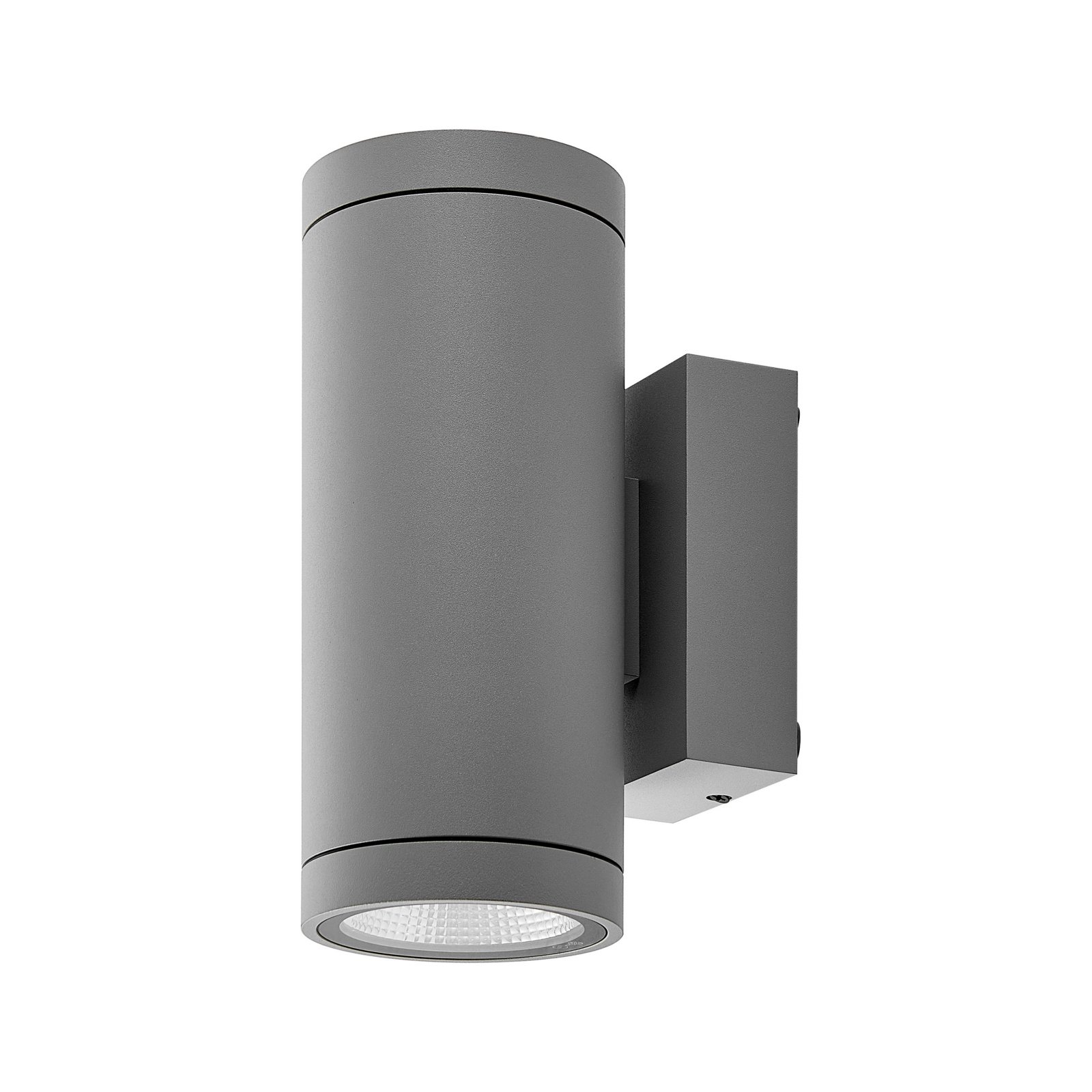 Dimmbare Au�enwandleuchte IP65 ShoreLine Pro Round up & down, 20W, 3000/4000K, Hellgrau