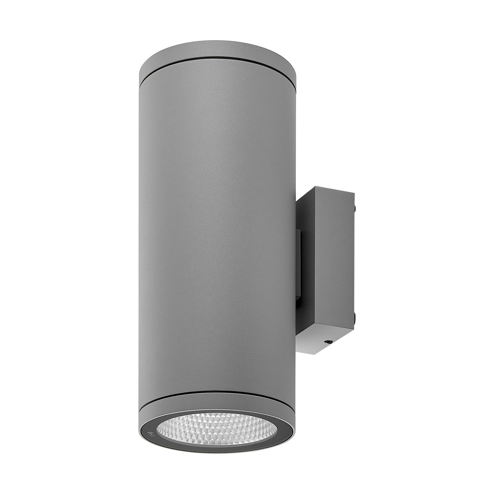 Dimmbare Au�enwandleuchte IP65 ShoreLine Pro Round up & down, 31W, 3000/4000K, Hellgrau