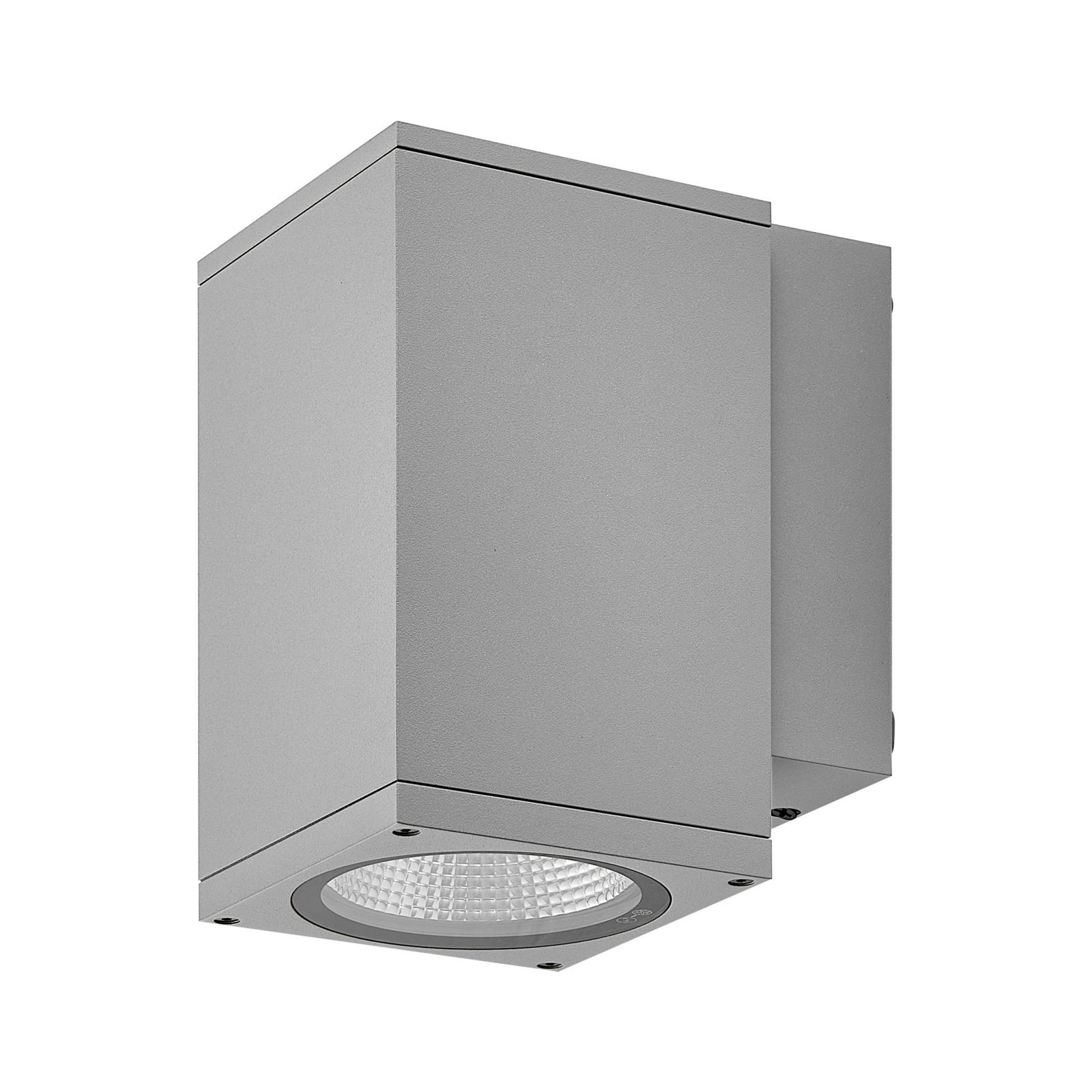 Dimmbare Au�enwandleuchte IP65 ShoreLine Pro Square, 12W, 3000/4000K, Hellgrau