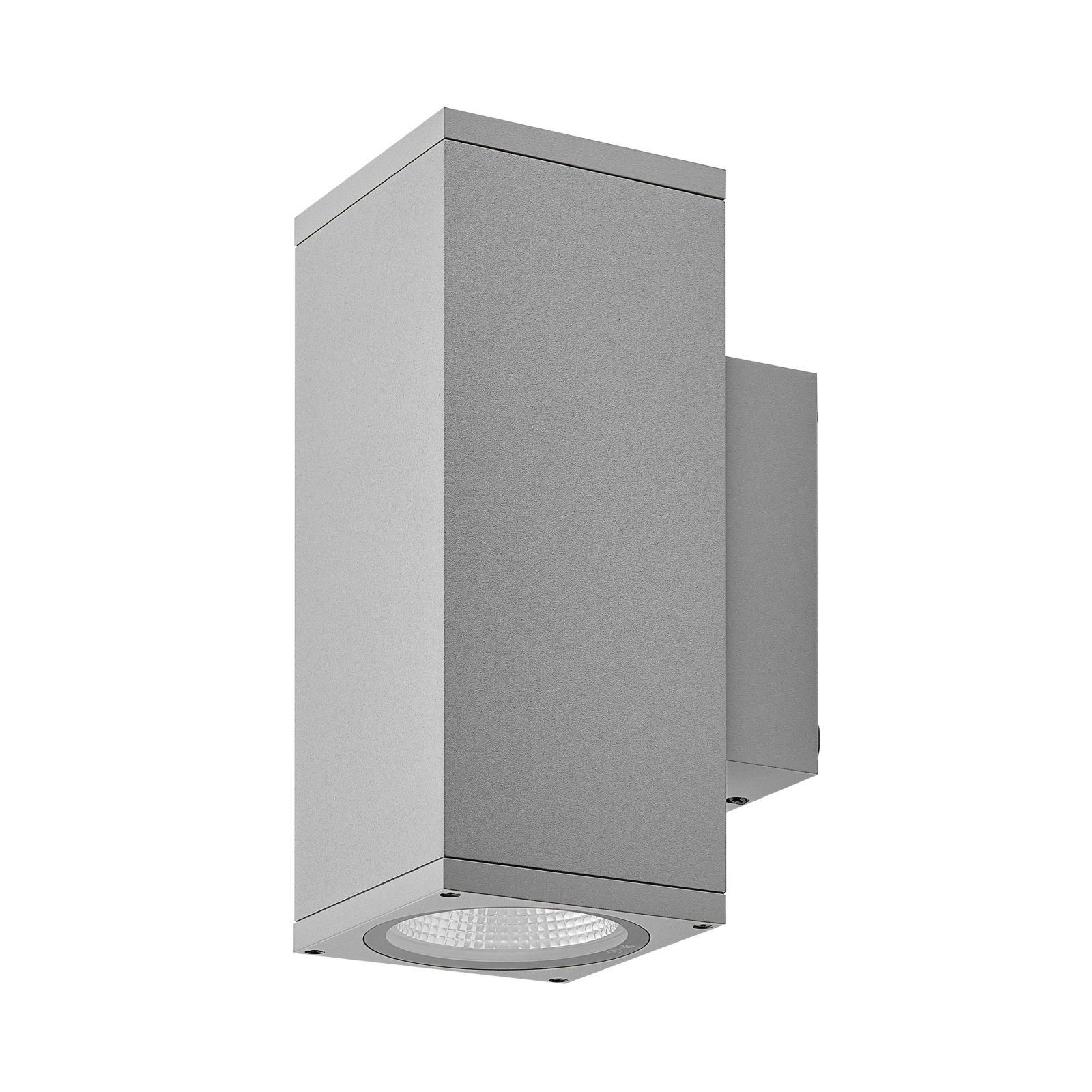 Dimmbare Au�enwandleuchte IP65 ShoreLine Pro Square up & down, 21W, 3000/4000K, Hellgrau