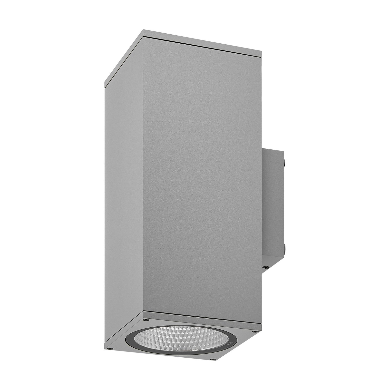 Dimmbare Au�enwandleuchte IP65 ShoreLine Pro Square up & down, 31,5W, 3000/4000K, Hellgrau