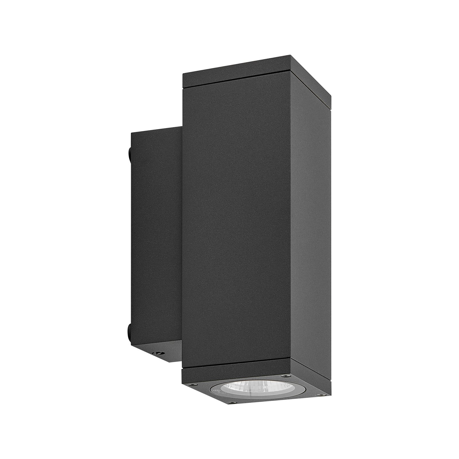 Dimmbare Au�enwandleuchte IP65 ShoreLine Pro Square up & down, 7,5W, 3000/4000K, Dunkelgrau