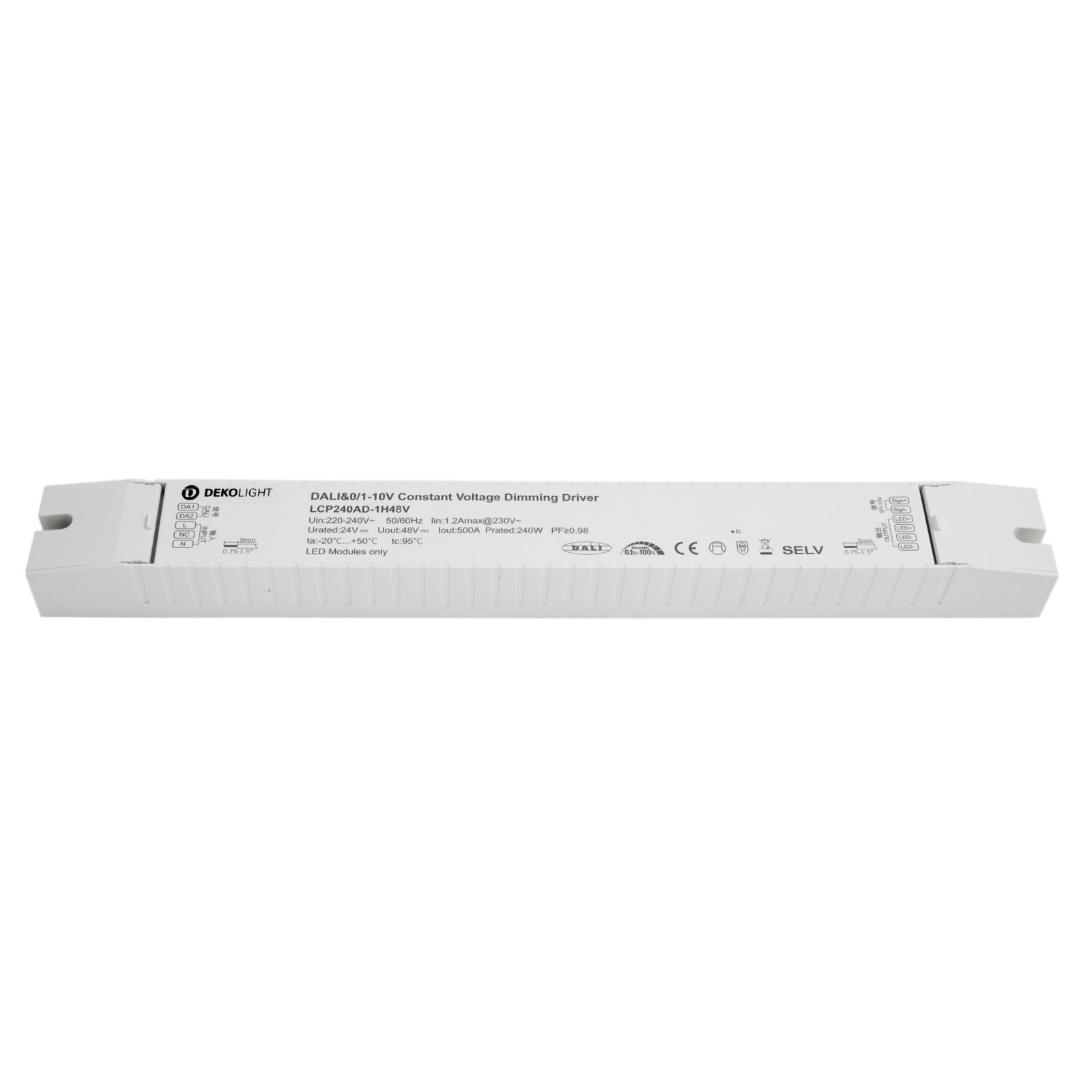 Dimmbares LED-Netzger�t 48V DC, 240W, DALI, 1-10V, Touchdimmer �ber 230V Taster