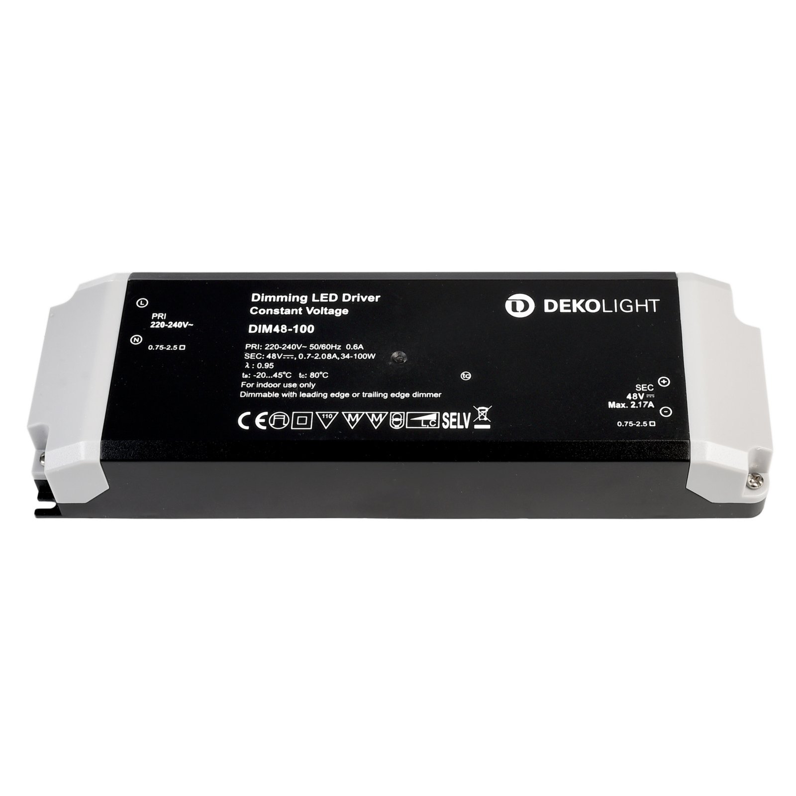 Dimmbares LED-Netzger�t BASIC DIM CV 34-100W, 48V DC, 700-2080 mA