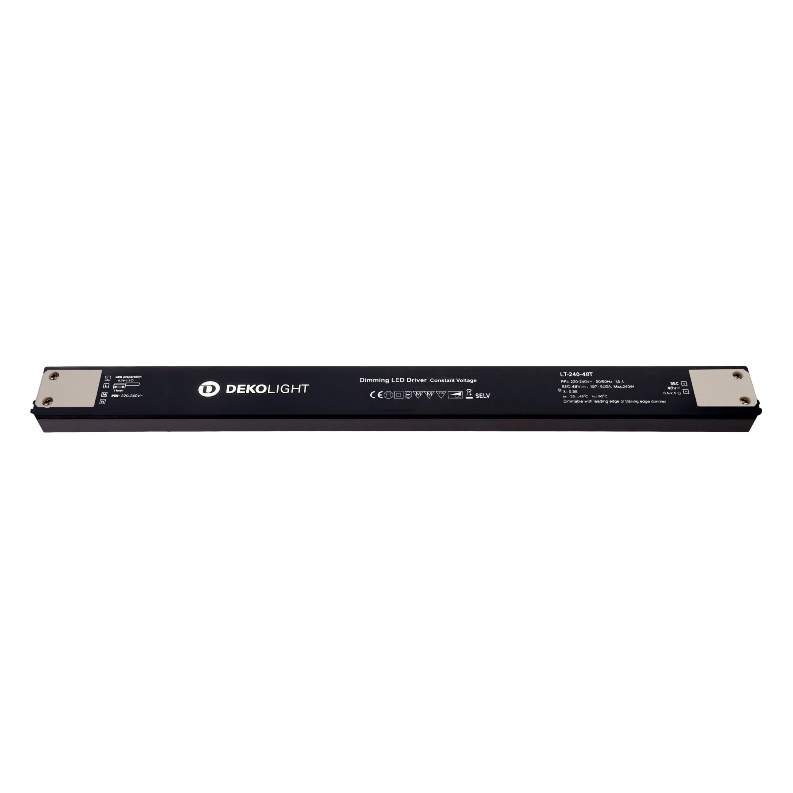Dimmbares Netzger�t (CV, DC), Long-Flat 48V, 80-240W, Phasenan-/abschnitt