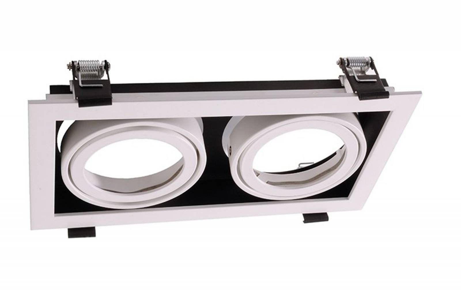 Doppel Kardanrahmen aus Alu f�r Modular System COB, wei�-schwarz mattiert, 2-fach