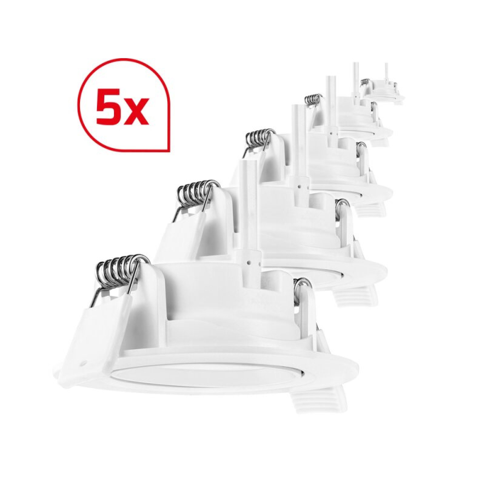 Downlight-Set 5 Stk, CIRCLEmini-AC, 5W/3000K