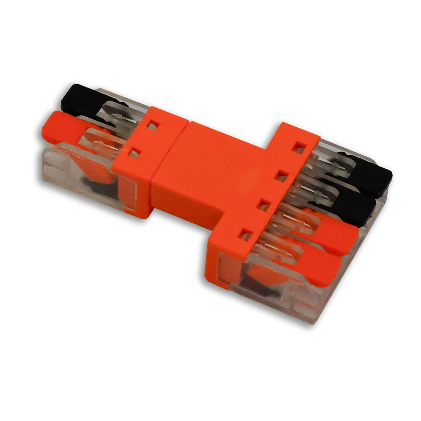 Durchgangssteckverbinder 2-polig Input, 2x2-polig Output, 0,5-2,5mm�, max. 250V/10A