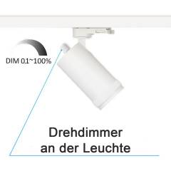 LED Zoom S1 DIM 3-Phasen-Strahler 12W wei� Zoom 10� - 50� 960lm CRI:90 mit Dimmer