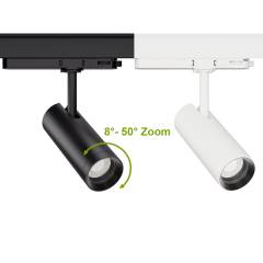 FlexiZoom55 Plus LED Strahler f�r 3-Phasen-Schienen Zoom 8�-50� CRI97 12W 550lm