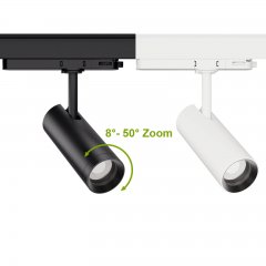FlexiZoom55 Pro LED Strahler Zoom 15�-50� DALI CCT Tunable White CRI90 12W 440lm f�r DALI 3-Phasen-Schienen schwarz