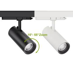 FlexiZoom75 Plus LED Strahler f�r 3-Phasen-Schienen Zoom 15�-55� CRI97 20W 2000lm