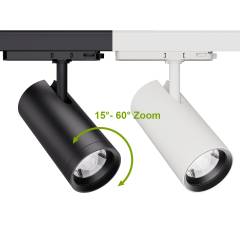 FlexiZoom90 Pro LED Strahler f�r 3-Phasen-Schienen Zoom 15�-60� CRI90 30W 2200lm CCT Tunable White
