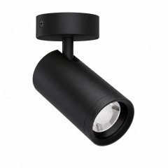LED Deckenaufbaustrahler zoombar, FlexiZoom S1 10W, schwarz, CRI97, 4000K, 230V dimmbar