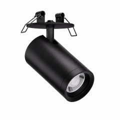 LED Deckeneinbaustrahler zoombar, schwarz, FlexiZoom S1, CRI97, 2700K, Dimmer Geh�use
