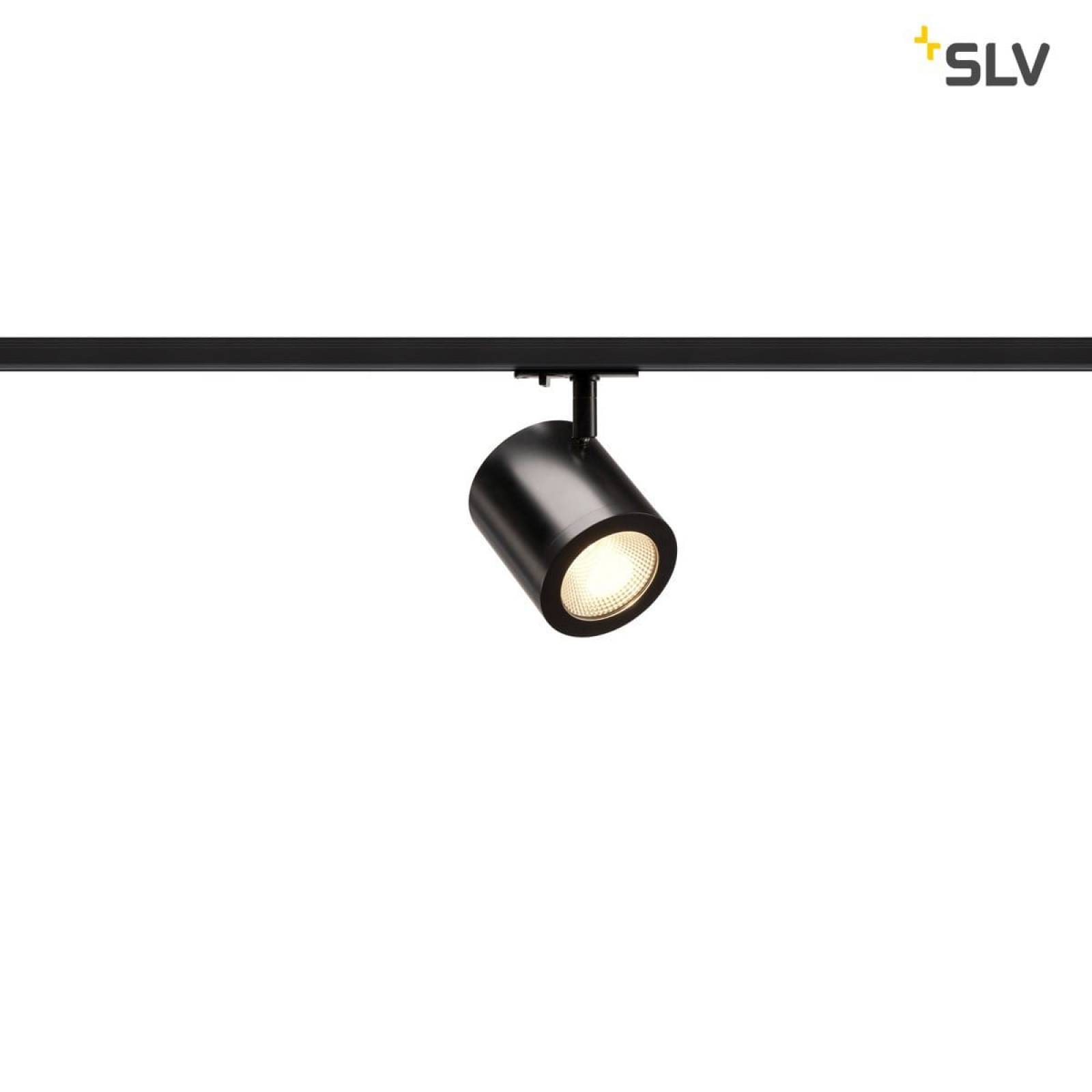ENOLA_C LED Strahler f�r 1Phasen Hochvolt-Stromschiene, 3000K, schwarz, 55�, inkl. 1 Phasen-Adapter