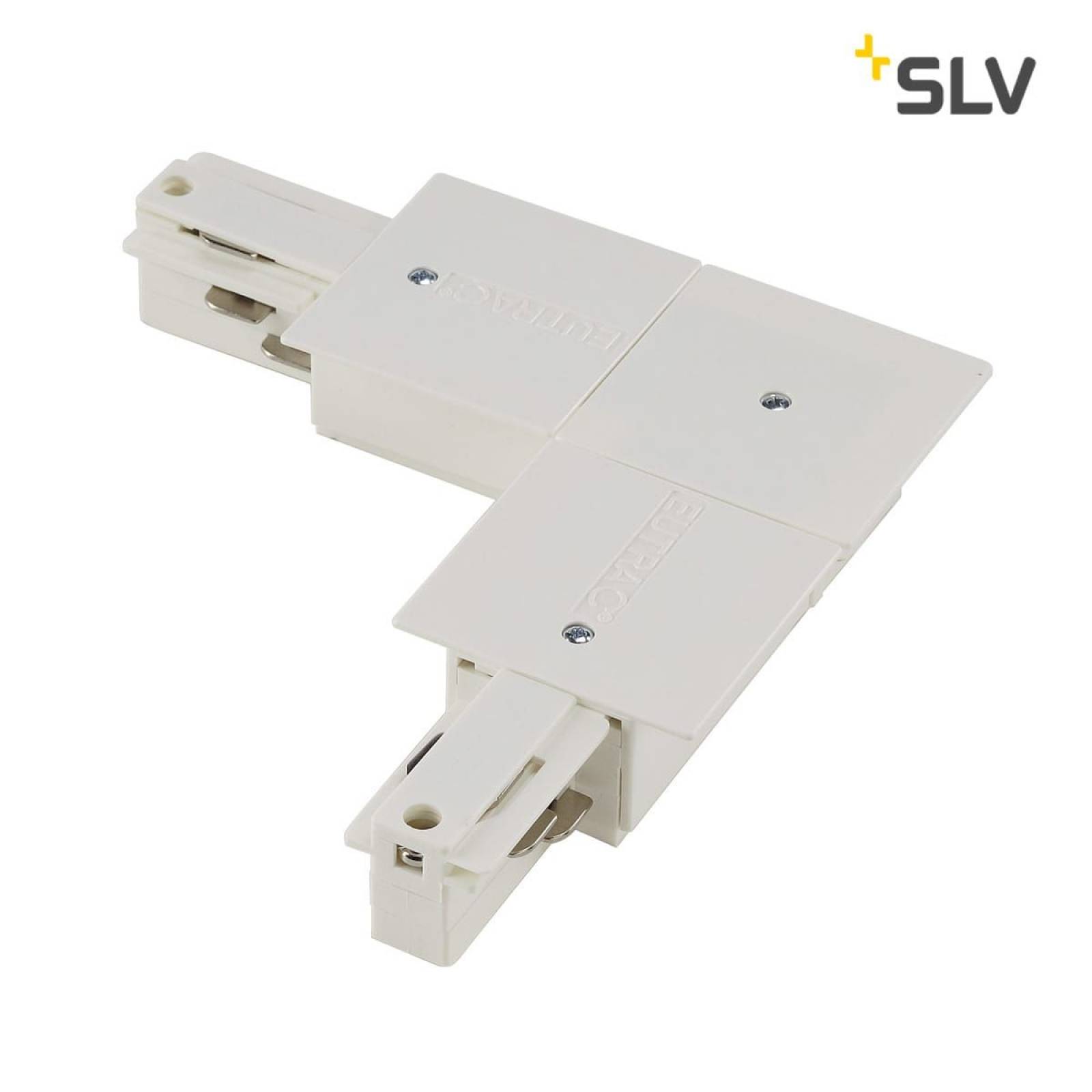EUTRAC L-Verbinder f�r 3-Phasen Einbauschiene, verkehrsweiss, Erde innen
